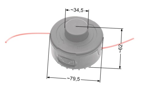 Głowica żyłkowa Nac 8 mm  TE50-SP N1E-SPK-500