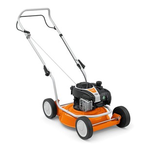 Kosiarka do mulczowania Stihl RM 2 R na białym tle.