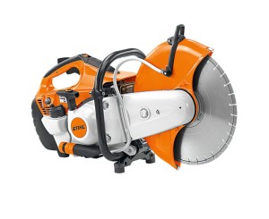 Przecinarka Stihl TS 500i o mocy 3,9 kW / 5,3 KM do ściernic o średnicy 350 mm.
