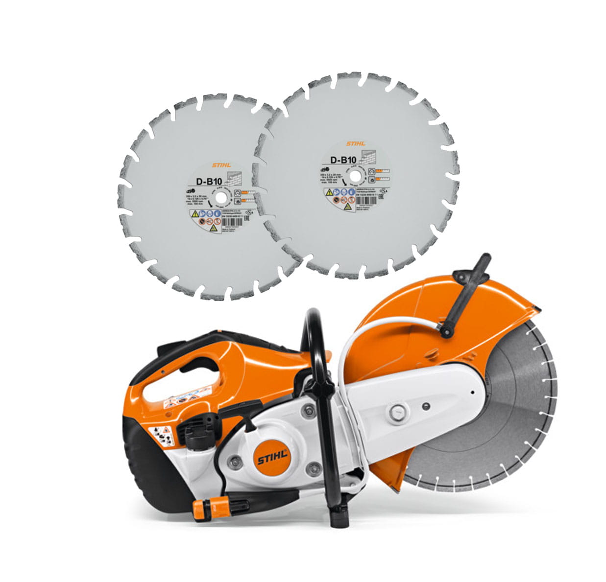"Stihl TS 420 Przecinarka z dwoma tarczami diamentowymi do betonu Stihl D-B10 350mm"