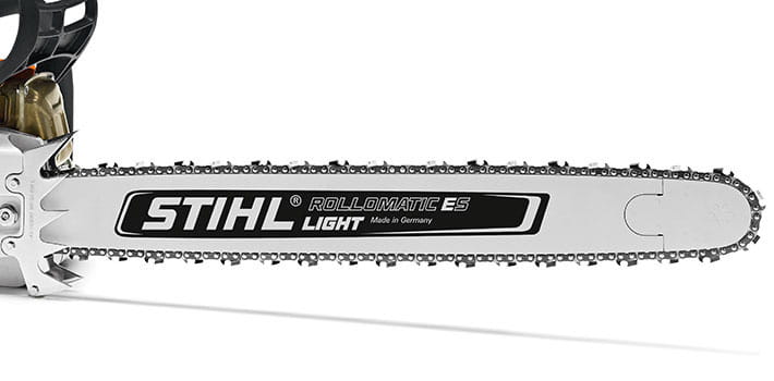 Prowadnica Stihl Rollomatic ES Light 3/8 1,6" 20" 50cm na białym tle.
