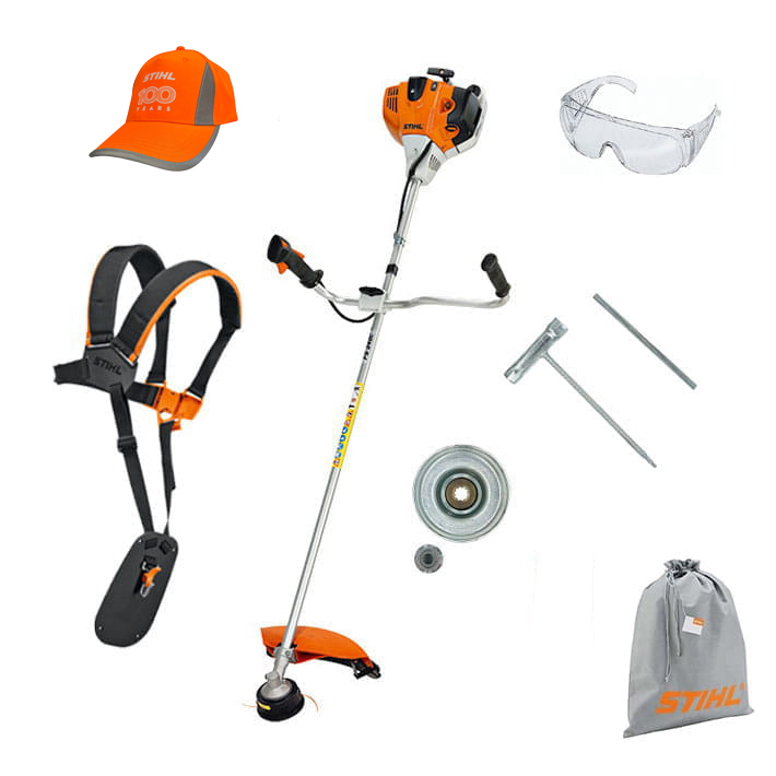 Stihl FS 240 Kosa spalinowa, Imponująca moc 1,7 kW / 2,3 KM, oburęczny uchwyt.