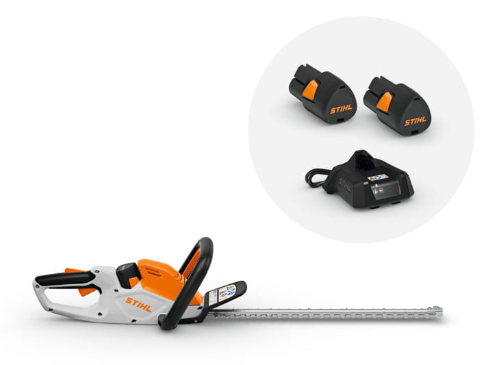 Stihl HSA 40 Nożyce akumulatorowe 50 cm, zestaw 2 x akumulator AS2 i ładowarka AL1