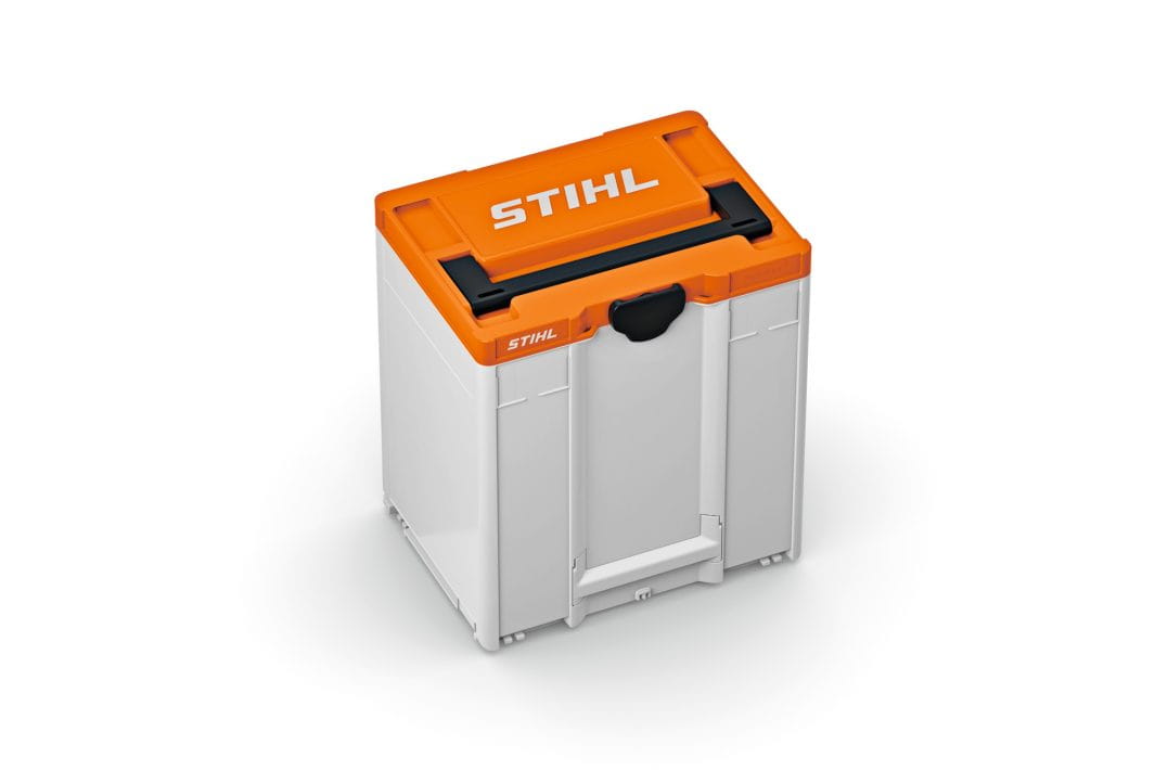 Stihl Systainer Box System L, walizka na akumulatory L, widok z przodu.