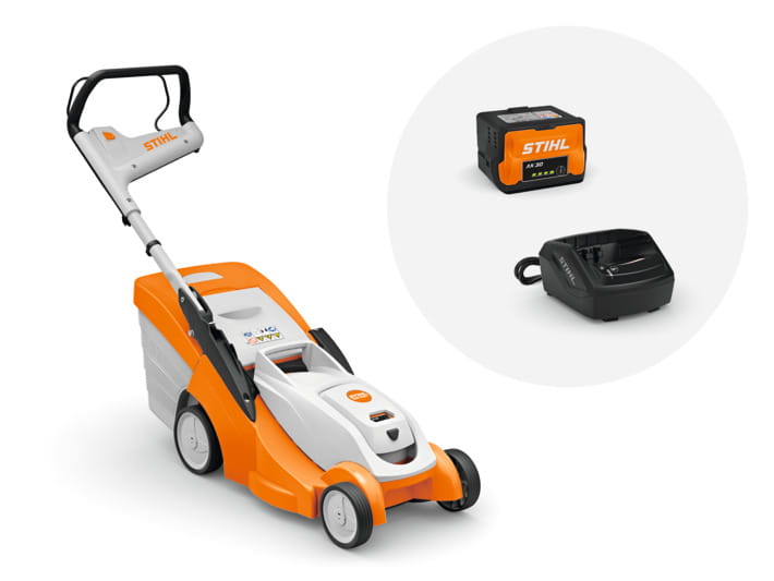 Stihl RMA 239 C kosiarka akumulatorowa z AK 30 i ładowarką AL 101.