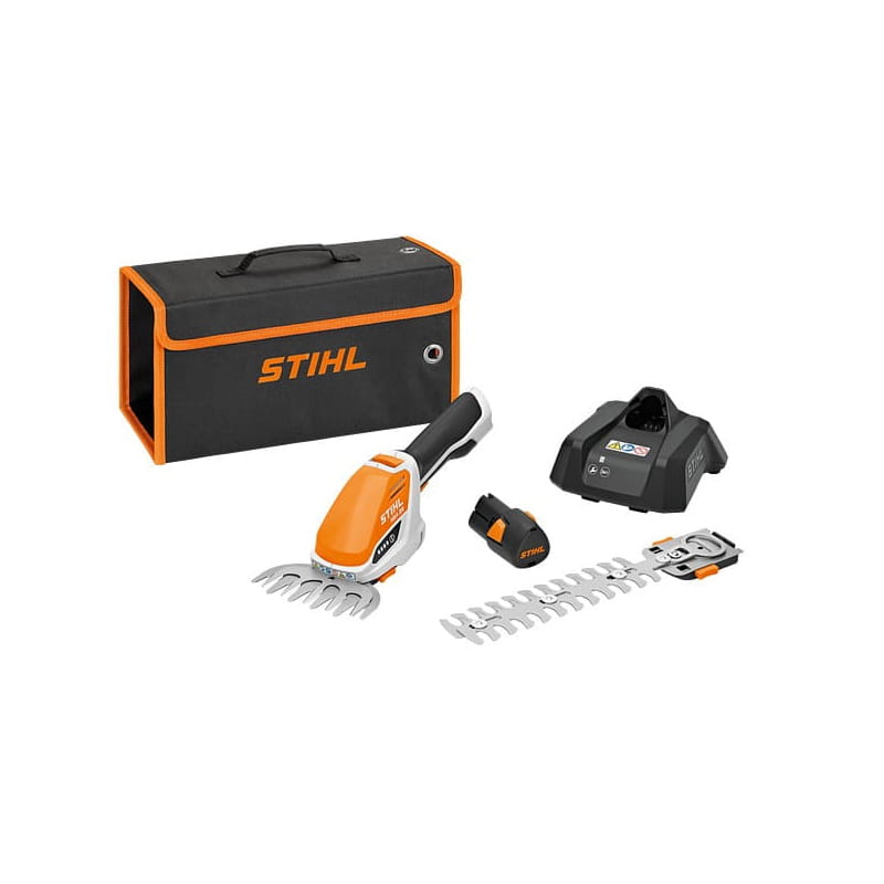 Stihl HSA 26 Akumulatorowe nożyce do żywopłotów, zestaw z akumulatorem AS2 i ładowarką AL1.