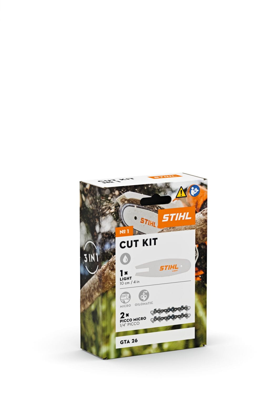 Zestaw Stihl Cut Kit 1, 10cm/4", 71PM3 GTA 26 z opakowaniem.